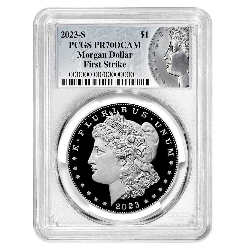 2023-S プルーフ 1ドル モルガン銀貨 PCGS PR70DCAM FS モルガンラベル