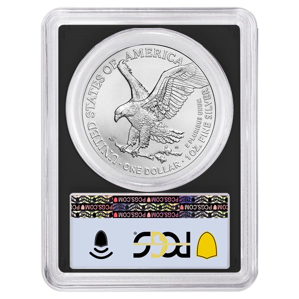 2024年 1ドル アメリカン シルバー イーグル PCGS MS70 FDOI 旗ラベル