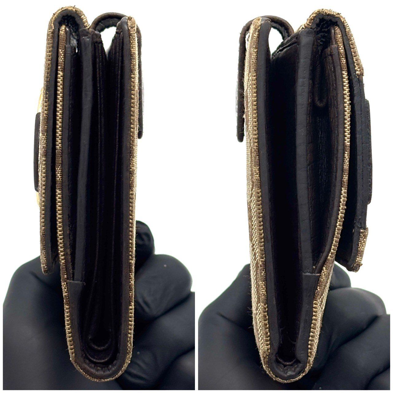 定番に、品格を】 GUCCI 二つ折り財布 GGキャンバス ホースビット