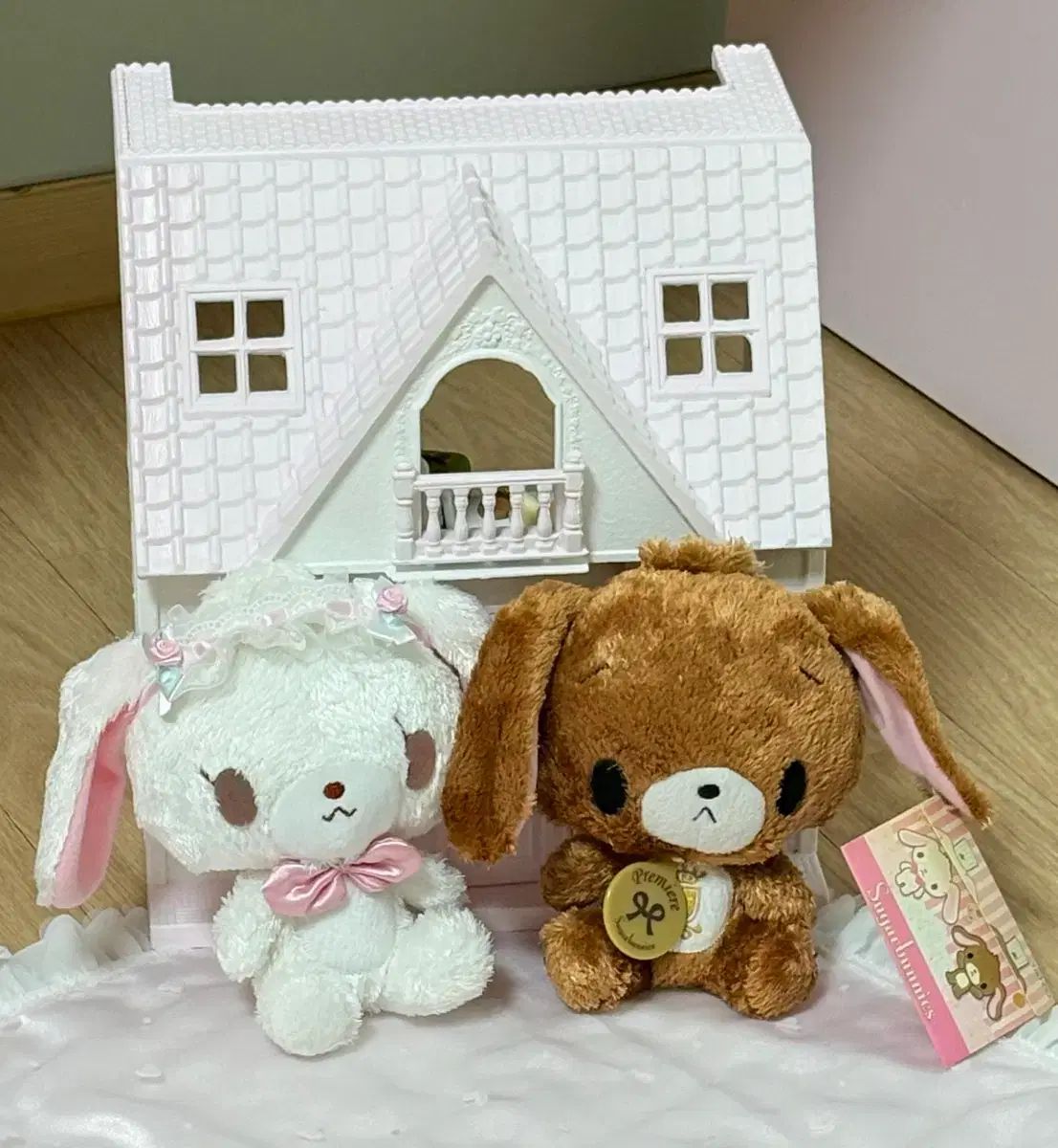 サンリオ シュガーバニーズ シロウサ/クロウサ ぬいぐるみ - メルカリ