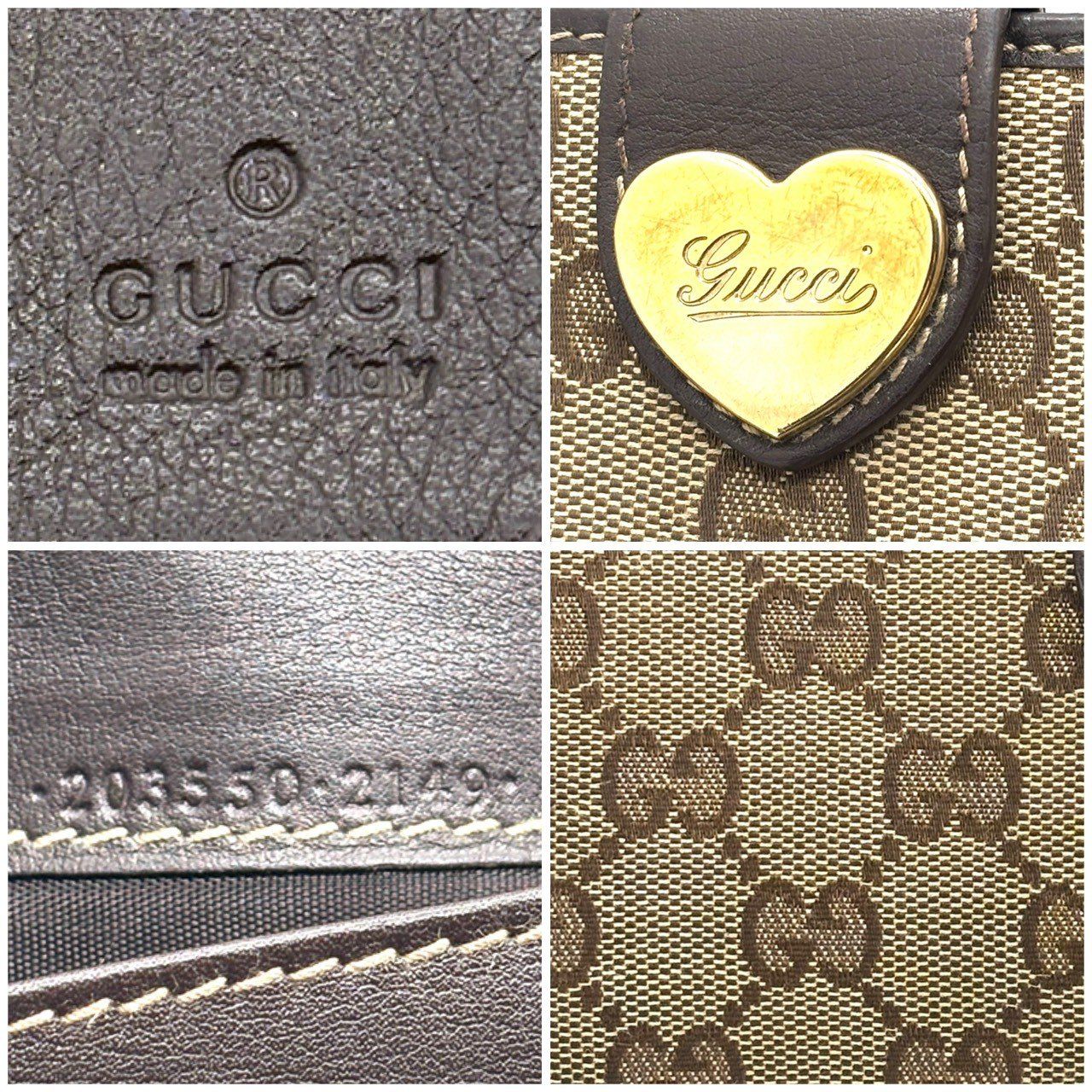 GUCCI キャンバス ゴールドハート ラブリー 可愛さは、内側に✨ GUCCI 長財布 GGキャンバス ラブリーハート