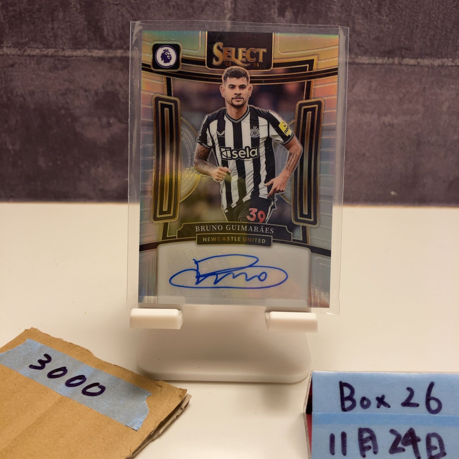 2023-24 Panini Select Premier League Bruno Guimaraes 直筆サイン