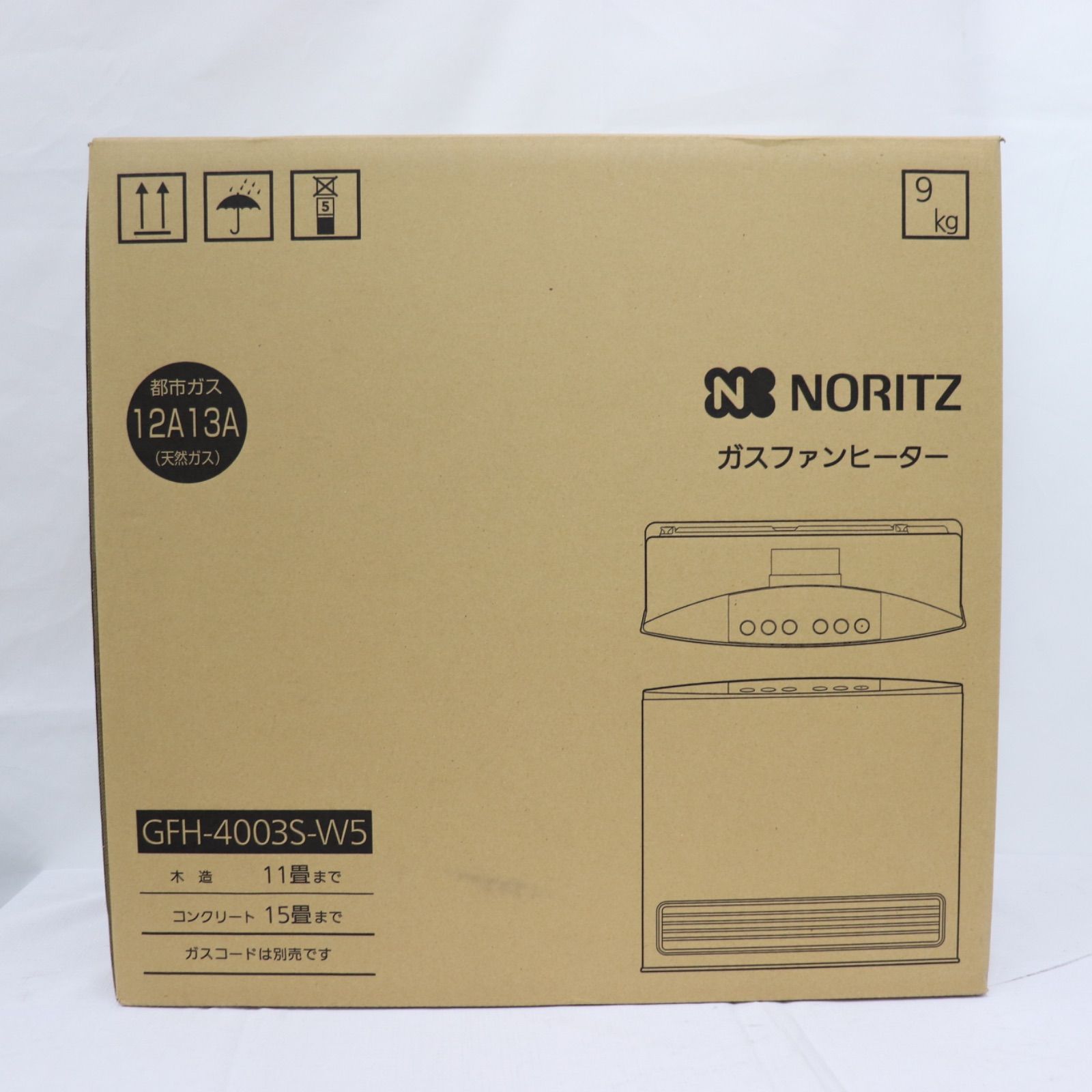 新品・未使用】NORITZ ノーリツ ガスファンヒーター GFH-4003S-W5 都市