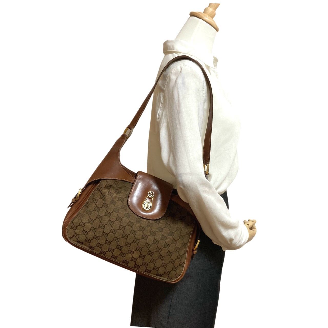 希少✤【GUCCI／グッチ】ワンショルダーバッグ／肩掛け オールドグッチ 