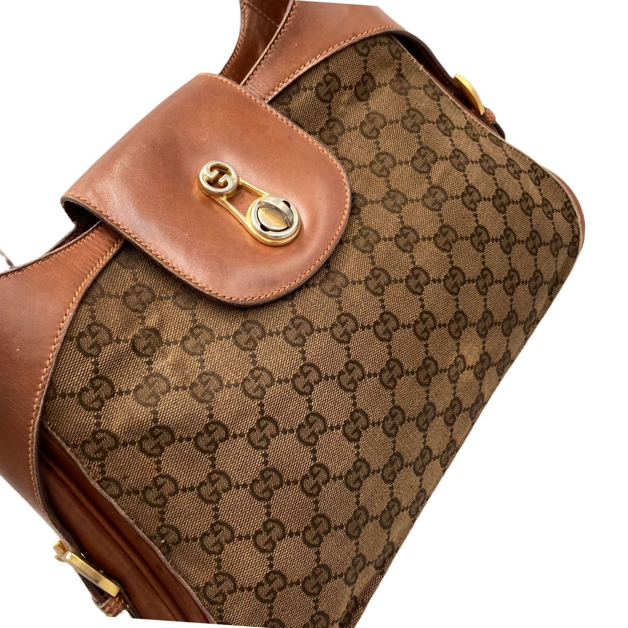 GUCCI オールドグッチ ワンショルダー バッグ肩掛け シェリーライン 