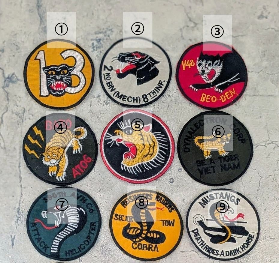 ヴィンテージ仕様 ベトナム戦争 ミリタリーワッペン【タイガー