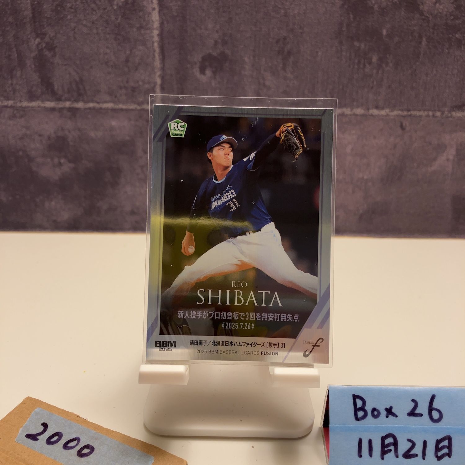 2025 BBM Fusion 柴田獅子 206/300 北海道日本ハムファイターズ RC