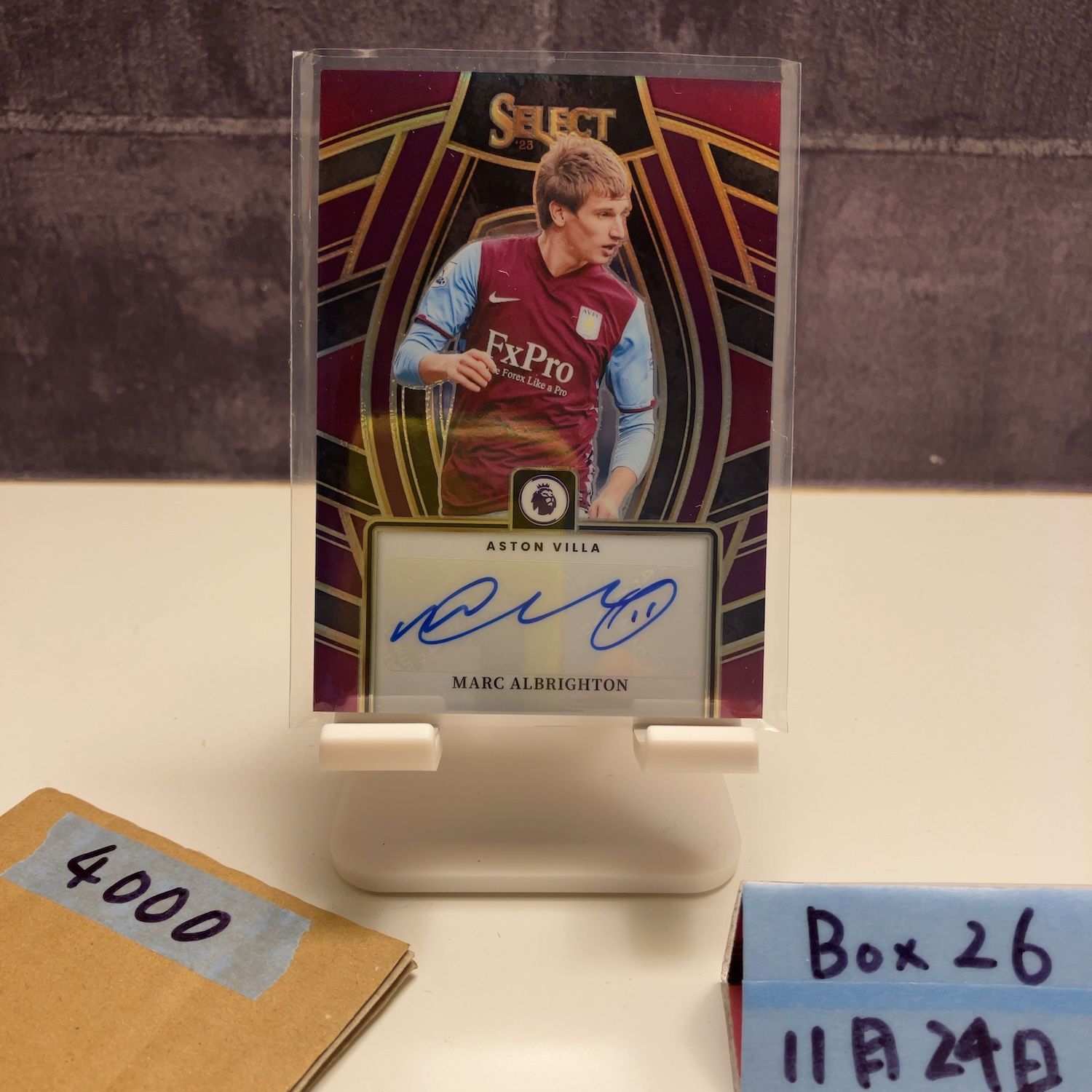 2023-24 Panini Select Premier League Marc Albrighton 09/49 直筆