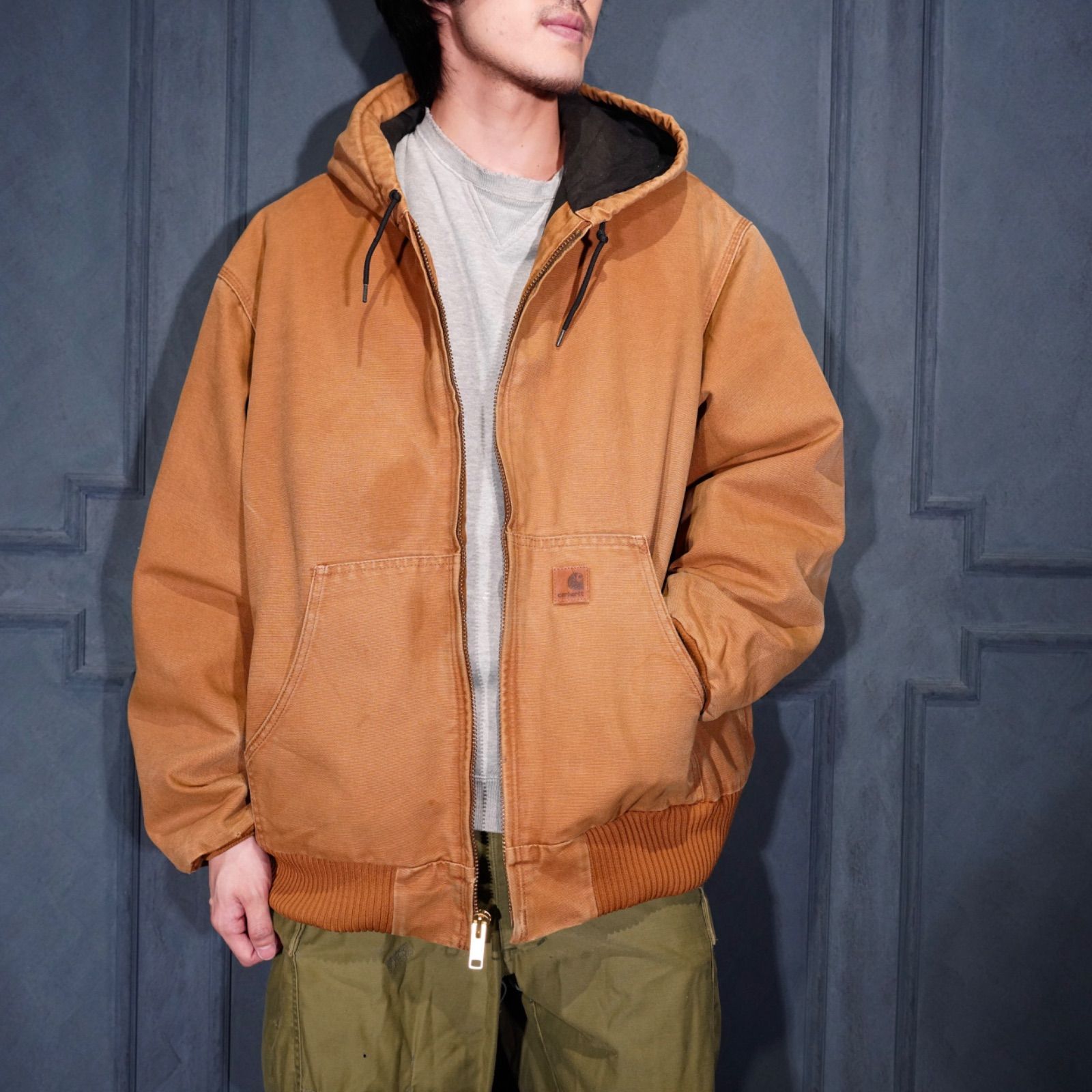 USA VINTAGE Carhartt ZIP UP HOODIE DUCK BLOUSON MADE IN MEXICO