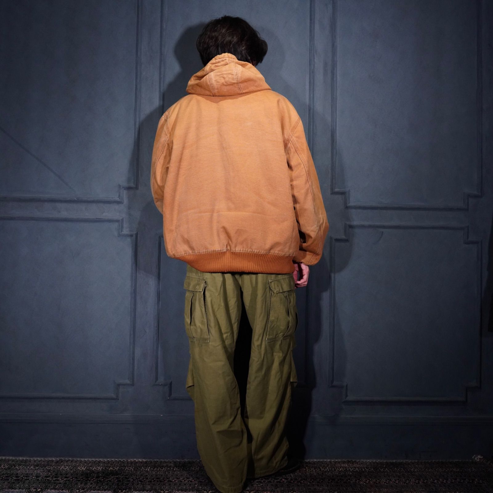 USA VINTAGE Carhartt ZIP UP HOODIE DUCK BLOUSON MADE IN MEXICO 