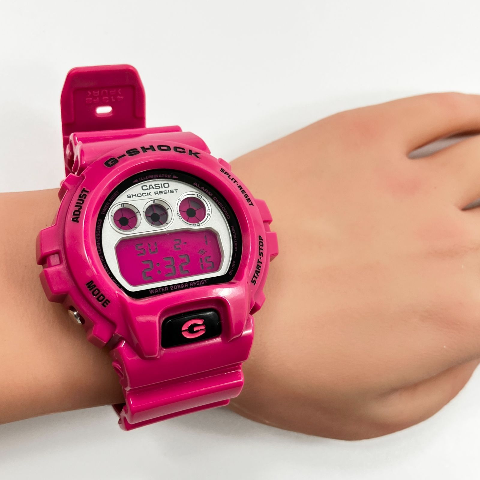 中古】カシオ CASIO G-SHOCK DW-6900CS ピンク 腕時計 デジタル