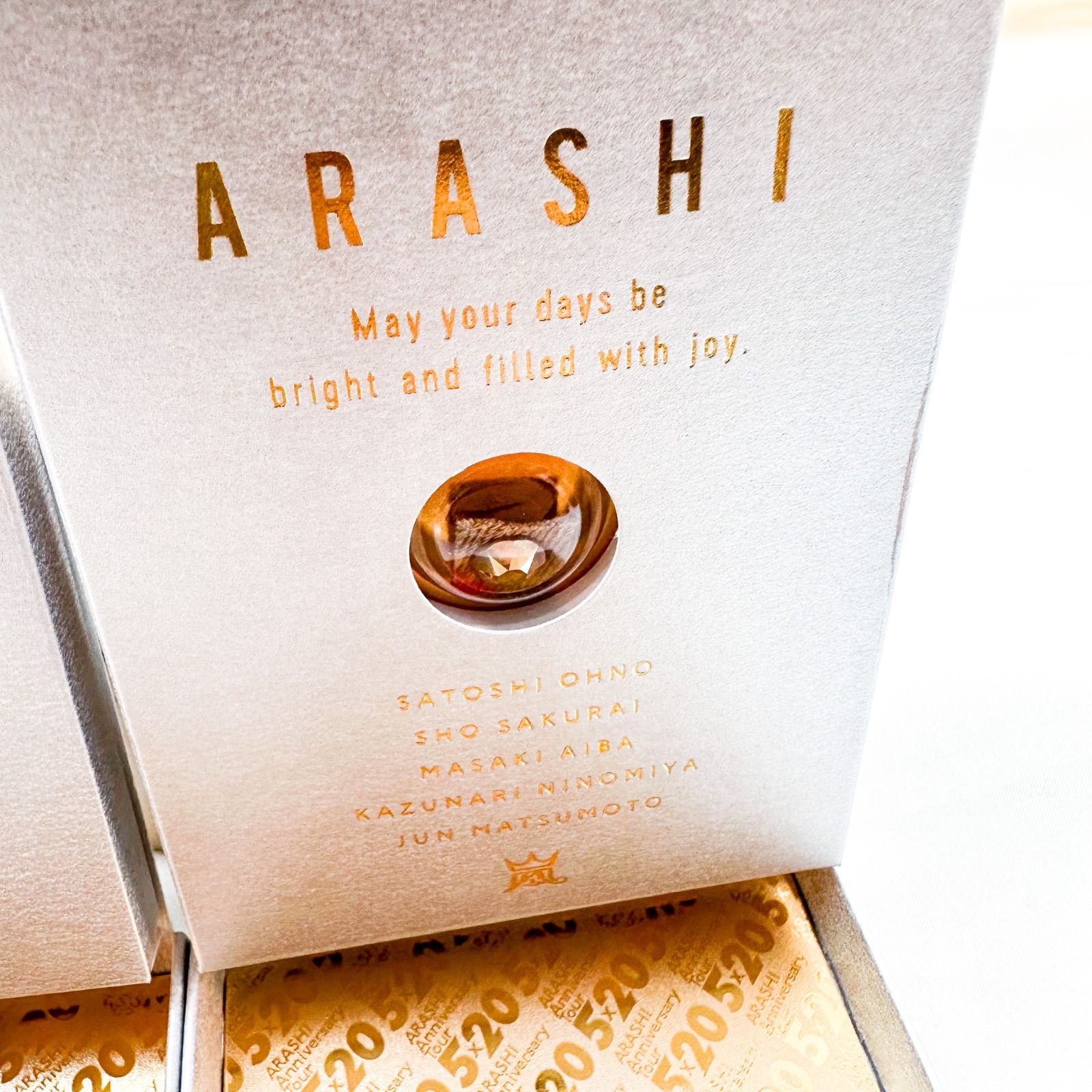 嵐 オープニング幕スワロフスキー ファンクラブ会員特典 2点(ゴールド