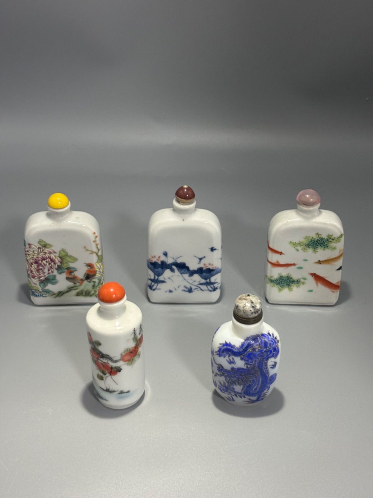 中国古美術 骨董品 香水瓶 鼻煙壺 5個セット - メルカリ