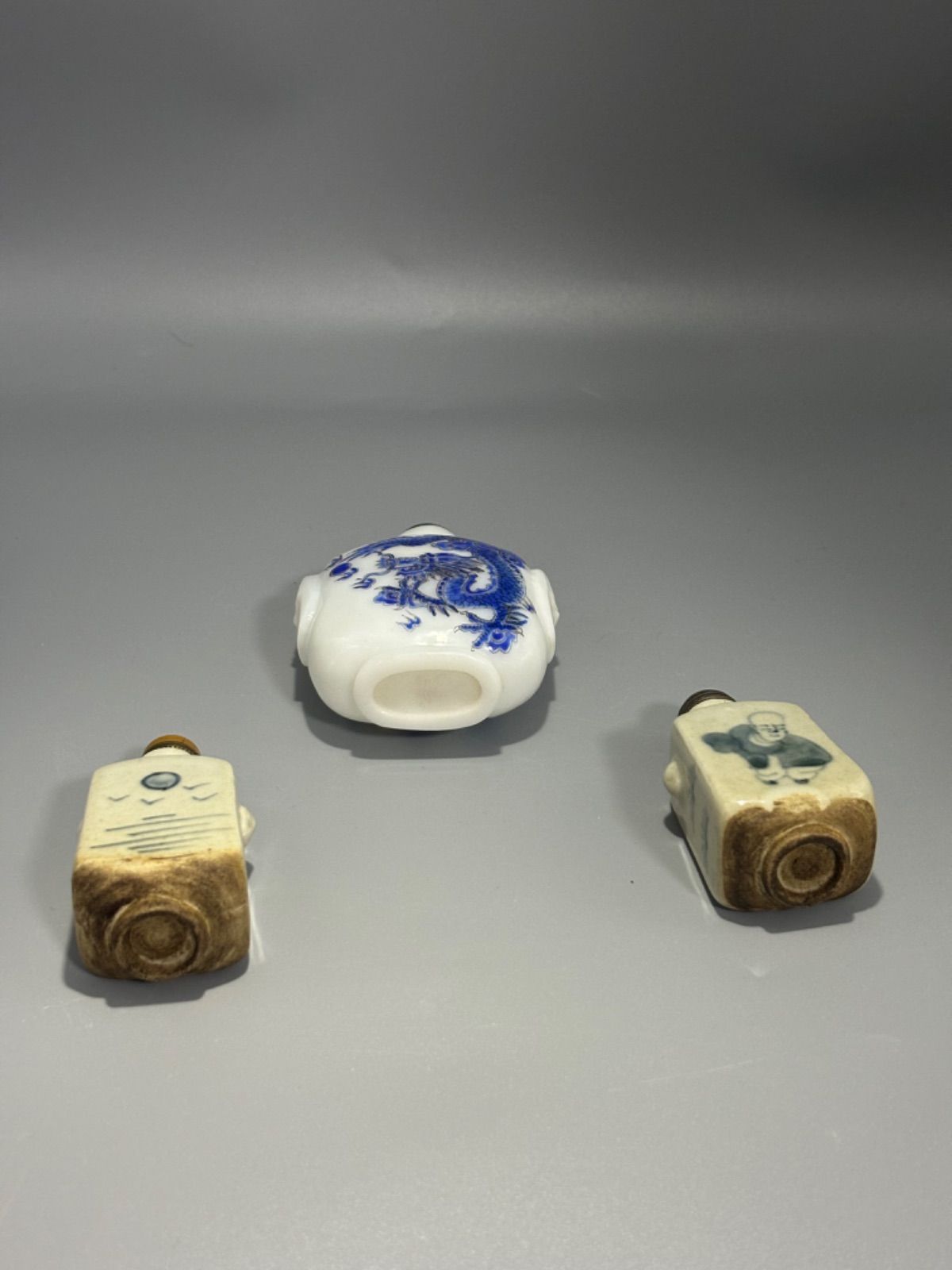 中国古美術 骨董品 香水瓶 鼻煙壺 3個セット - メルカリ