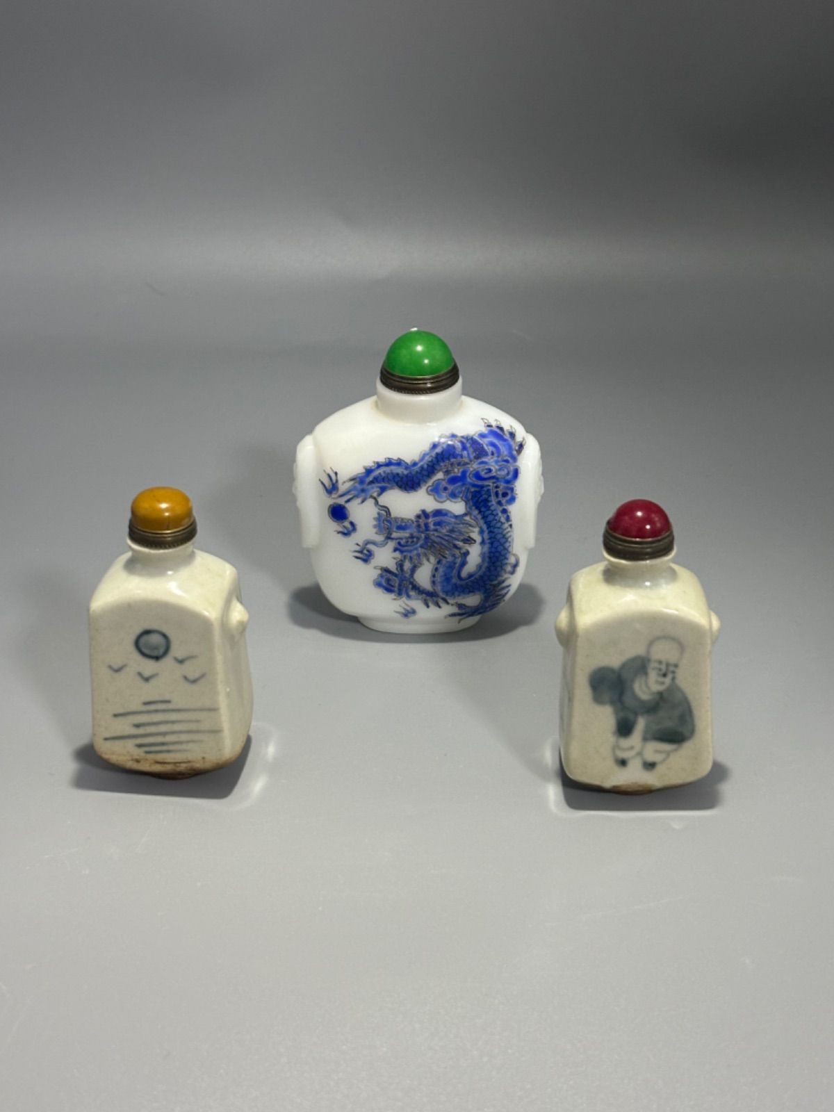中国古美術 骨董品 香水瓶 鼻煙壺 3個セット - メルカリ