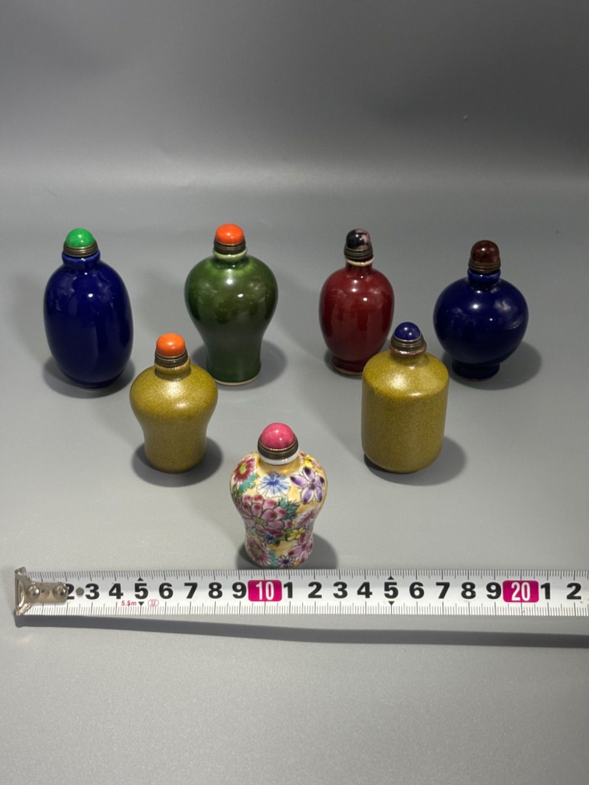 中国古美術 骨董品 香水瓶 鼻煙壺 7個セット - メルカリ