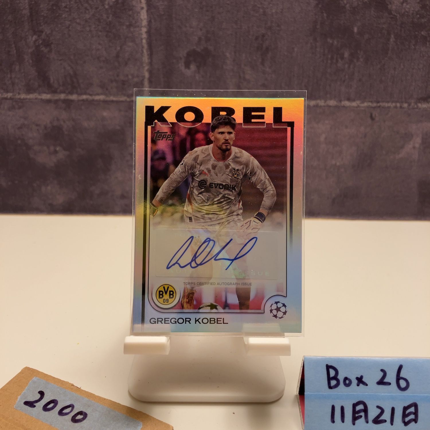 2025 Topps UEFA Club Competitions Gregor Kobel 直筆サインカード