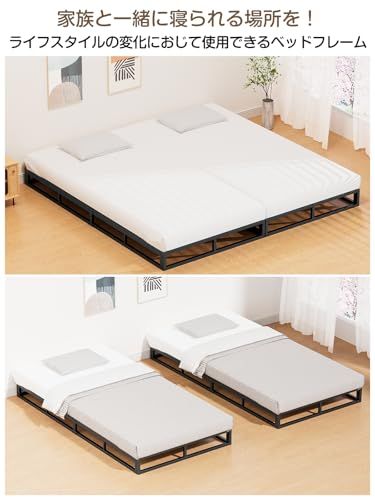 組立簡単・耐荷重300Kg】ベッドフレーム シングル Holdm ローベッ ド