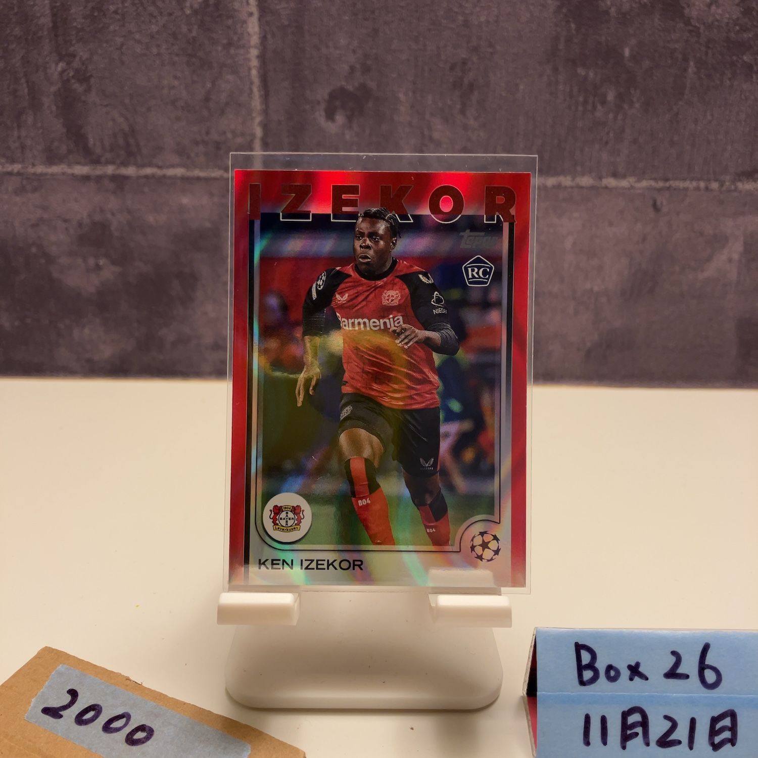 2025 Topps UEFA Club Competitions Ken Izekor Bayer 04 Leverkusen