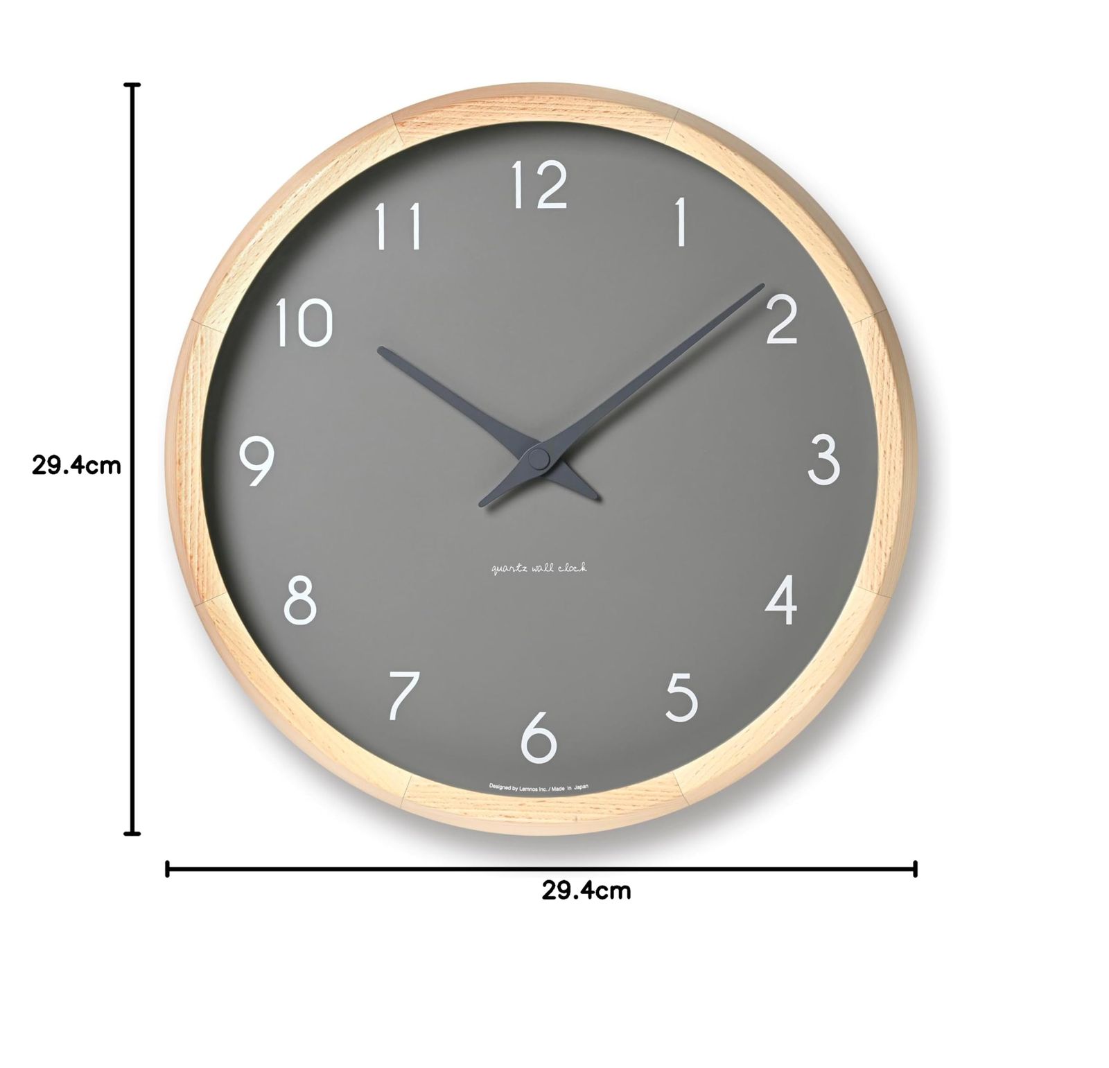 10111Lemnos 掛け時計アナログ カンパーニュクルール 緑PC24-03 新品 レムノス 掛け時計 アナログ カンパーニュクルール 灰 Campagne