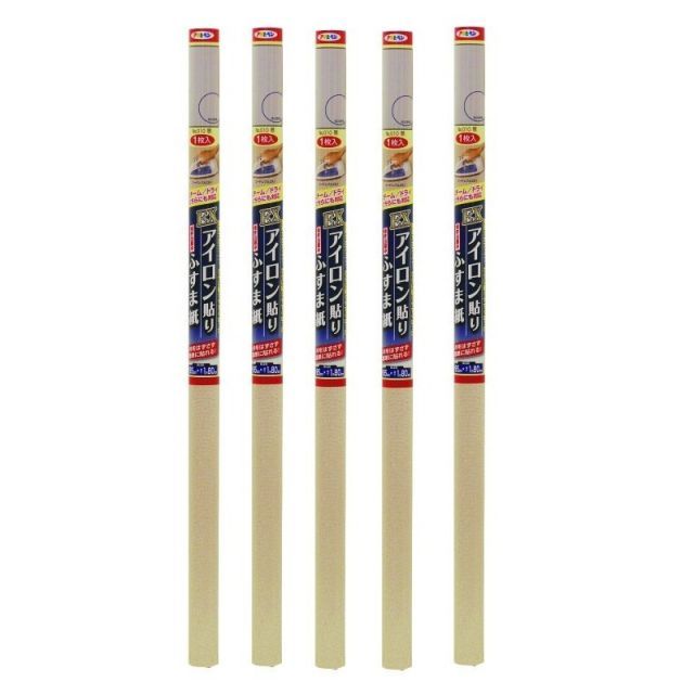 アサヒペン ＥＸアイロン貼りふすま紙 ９５ＣＭＸ１８０ＣＭ Ｎｏ．０１０憩 5本セット