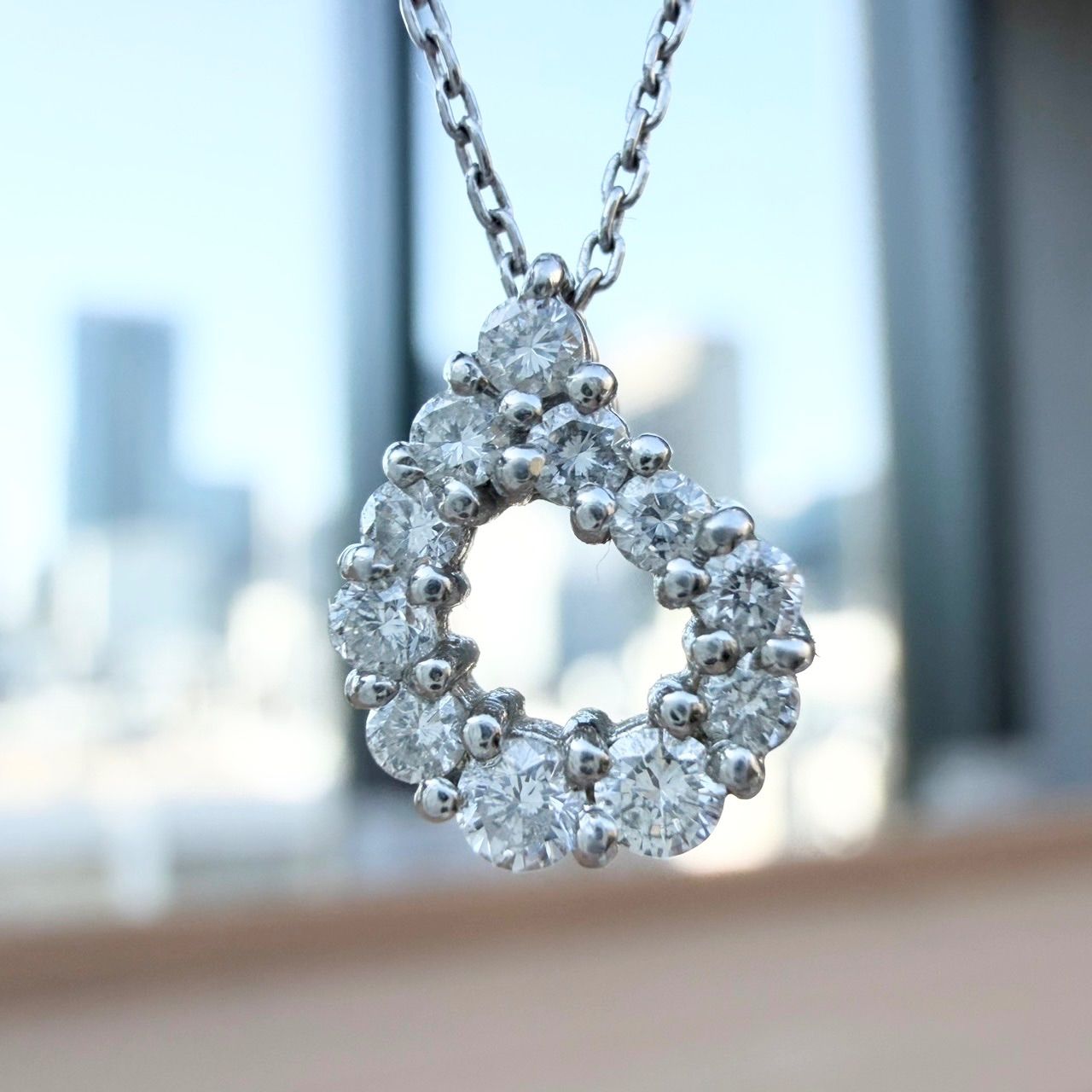 Pt900 Pt850 天然ダイヤモンド0.20ct ネックレス - メルカリ