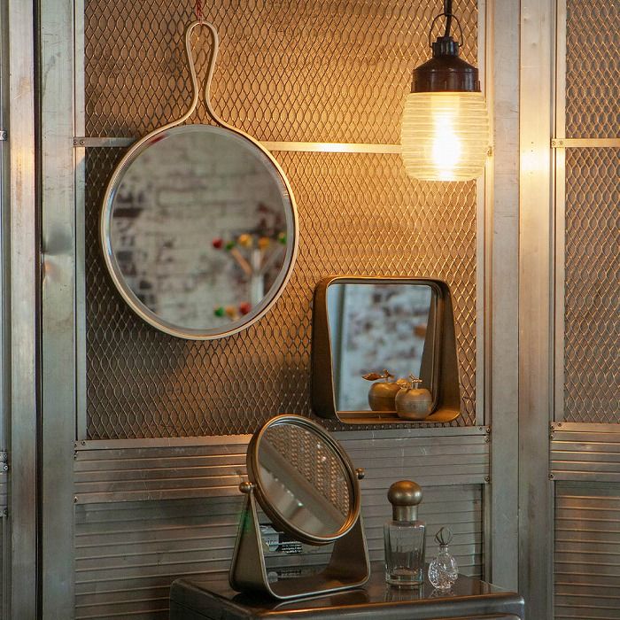 ウォール ミラー ウィズ べベルド エッジ スラウンド 円形 丸形