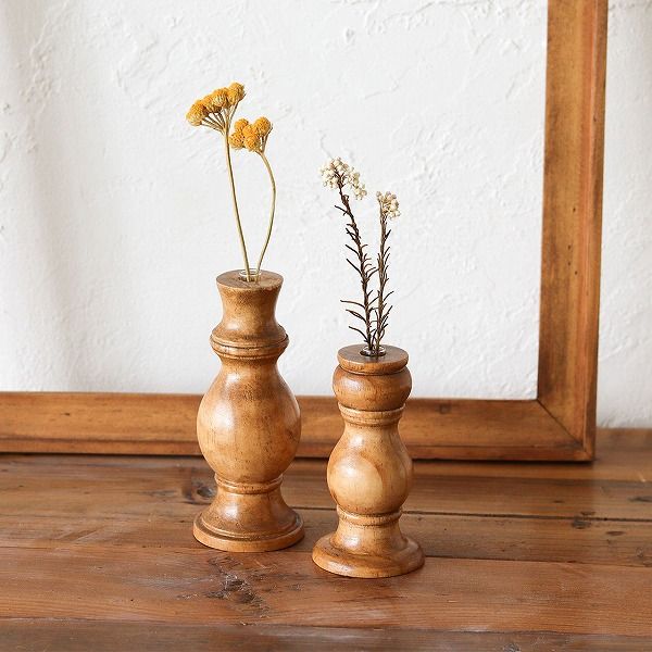 パイン シリンダーガラスベース Lサイズ ナインマーケ NEIN MARKE 木製