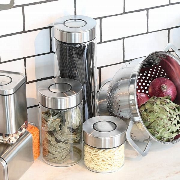 ダルトン シリンダー ジャー ウィズ プレス リッド Lサイズ ワンタッチ