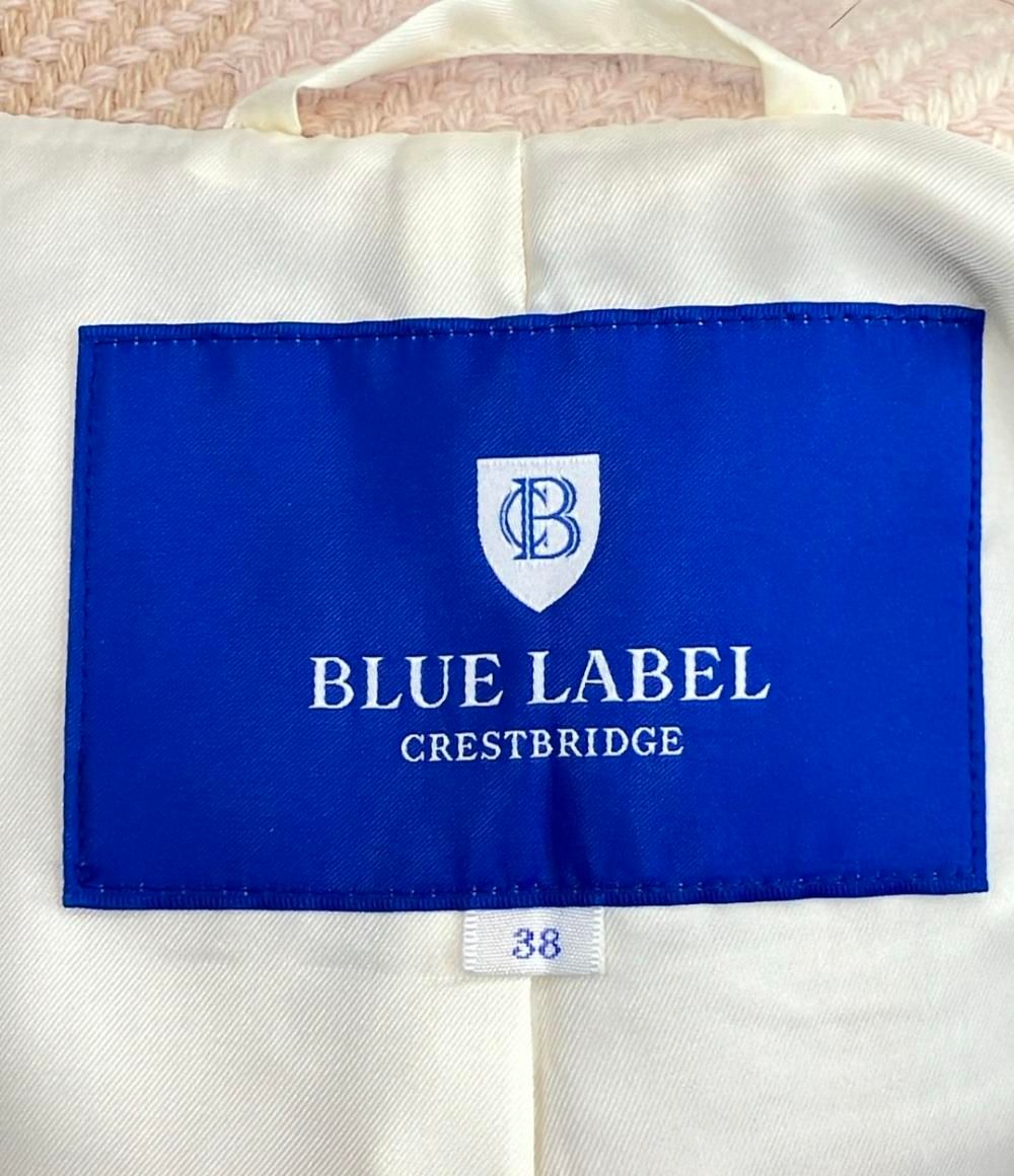 ブルーレーベル・クレストブリッジ チェック柄 コート ファー付き