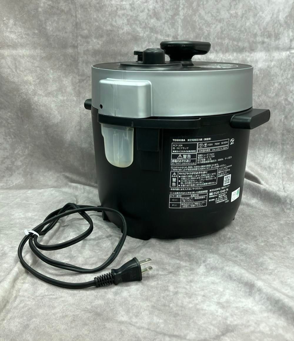 東芝 圧力鍋 現状品 電気圧力鍋 RCP-30R TOSHIBA - メルカリ