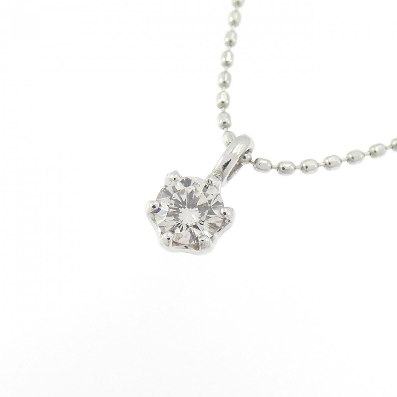 PT900/PT850 ソリティア ダイヤモンド ネックレス 0.15CT 【公式通販】