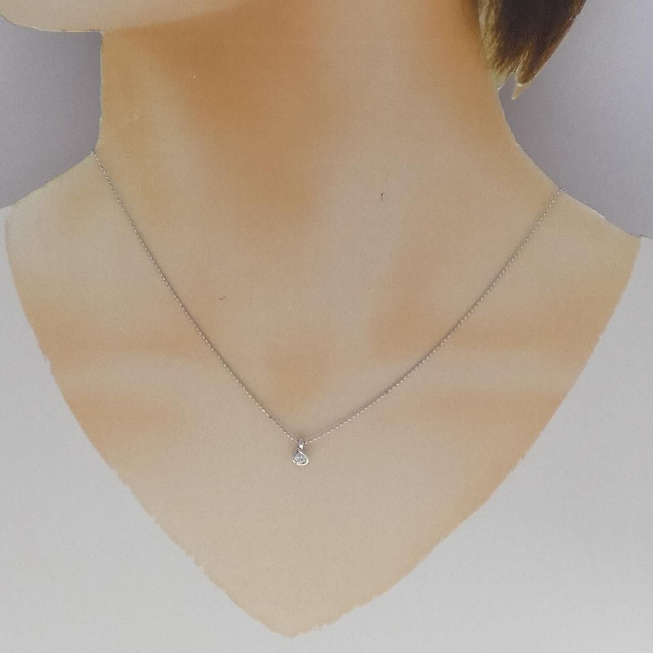 PT900/PT850 ダイヤモンド ネックレス 0.1CT - メルカリ