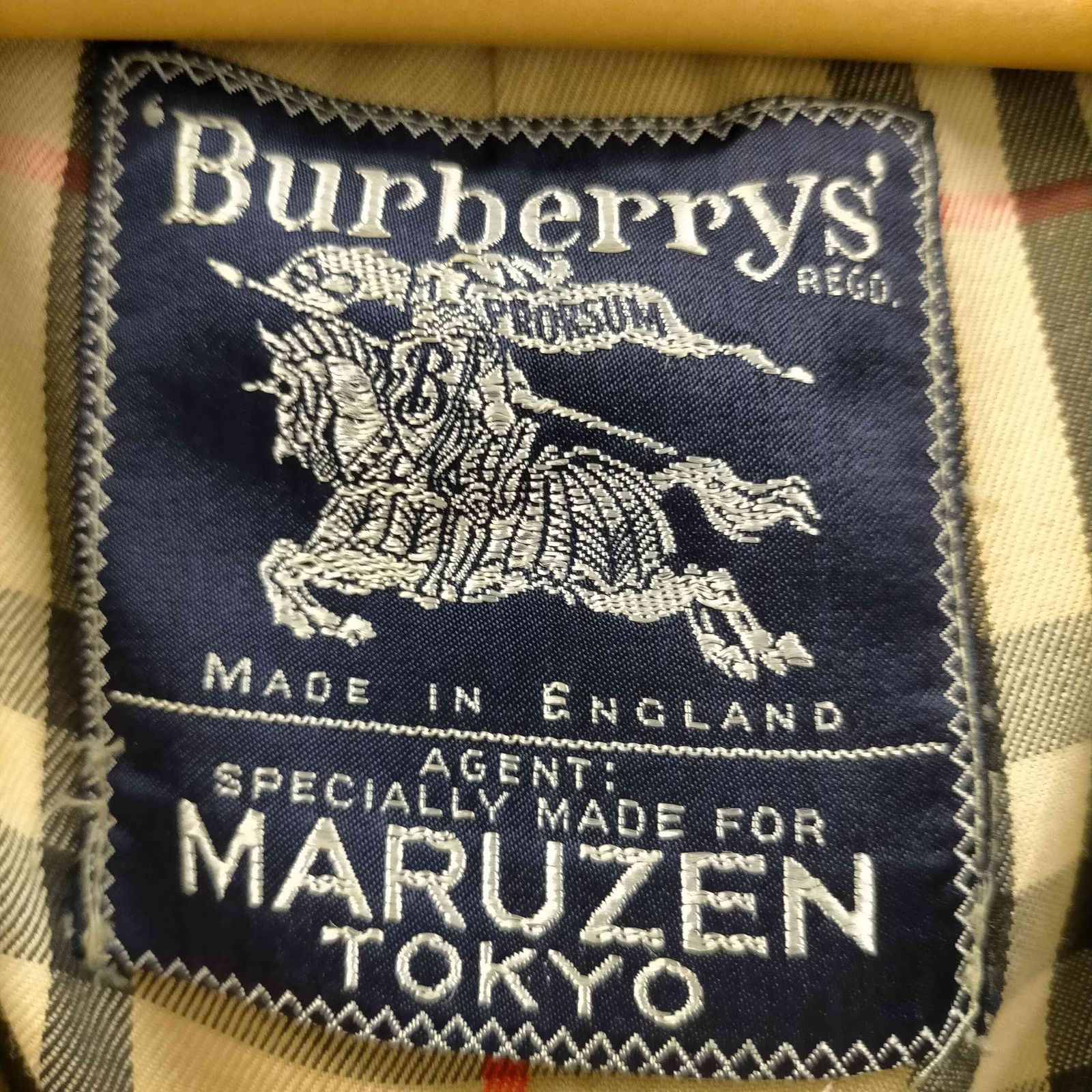 バーバリーズ BURBERRYS 80S 英国製 MARUZEN 丸善別注 裏地ノバ