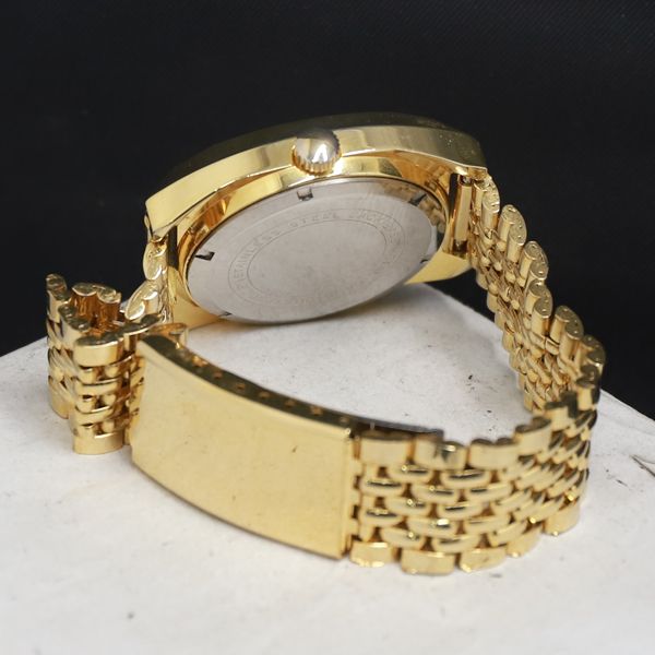 手巻き DAVID 17石 ゴールド文字盤 デイト レディース腕時計 2000000