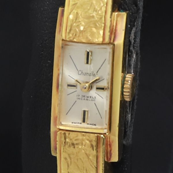 手巻き バングルウォッチ 1-237 Chandler 17石 シルバー文字盤