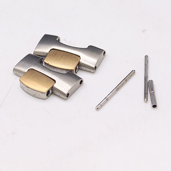 ２コマセット◆チタン◆オメガ◆シーマスター◆ポラリス◆コマ◆バネ棒接続方式◆ オメガ シーマスター ポラリス 純正コマ 2コマ シルバー/ゴールド