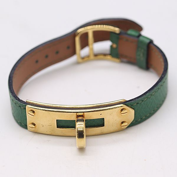 エルメス ケリーウォッチ用 純正ベルト レザー グリーンカラー 11mm用