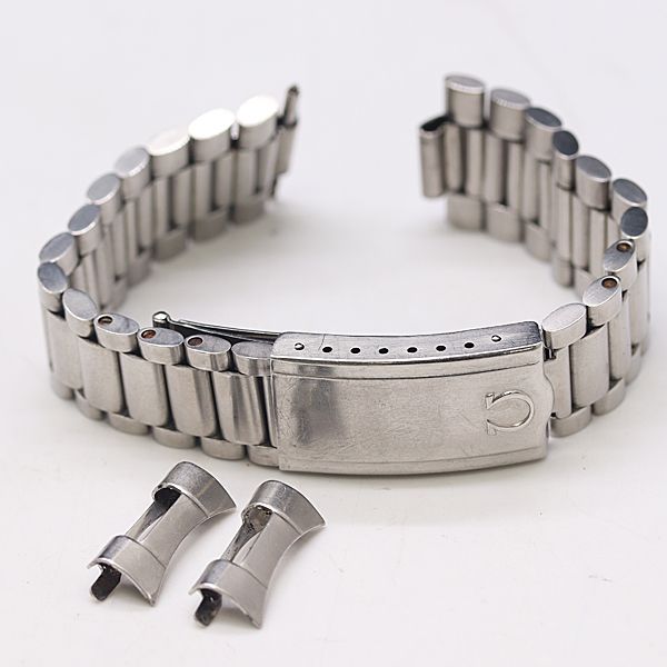 オメガ 1125 30 純正ベルト ステンレス シルバーカラー 20mm用 メンズ