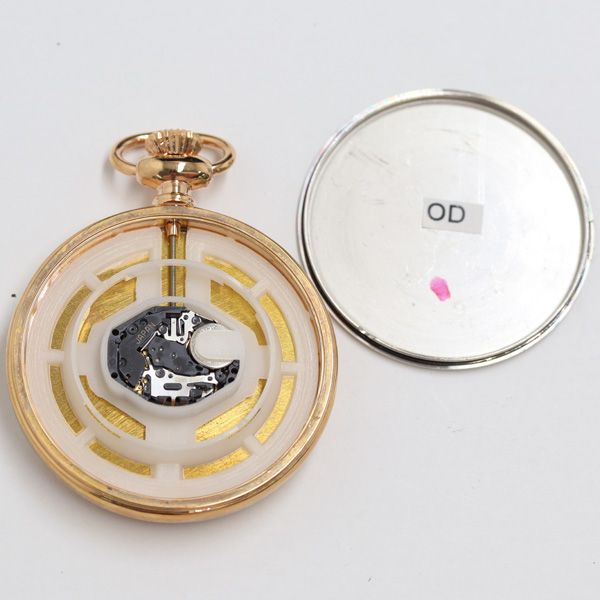 箱付 ディズニー ミッキーマウス QZ アイボリー文字盤 懐中時計 KRH