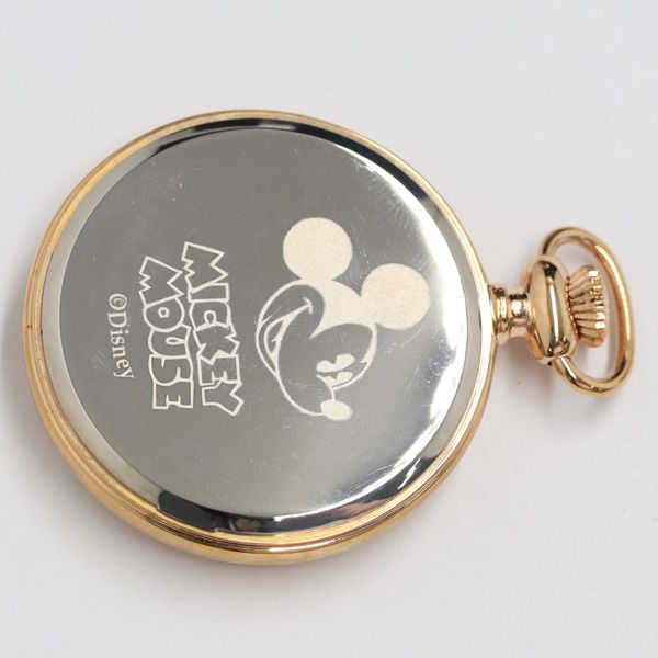 箱付 ディズニー ミッキーマウス QZ アイボリー文字盤 懐中時計 KRH