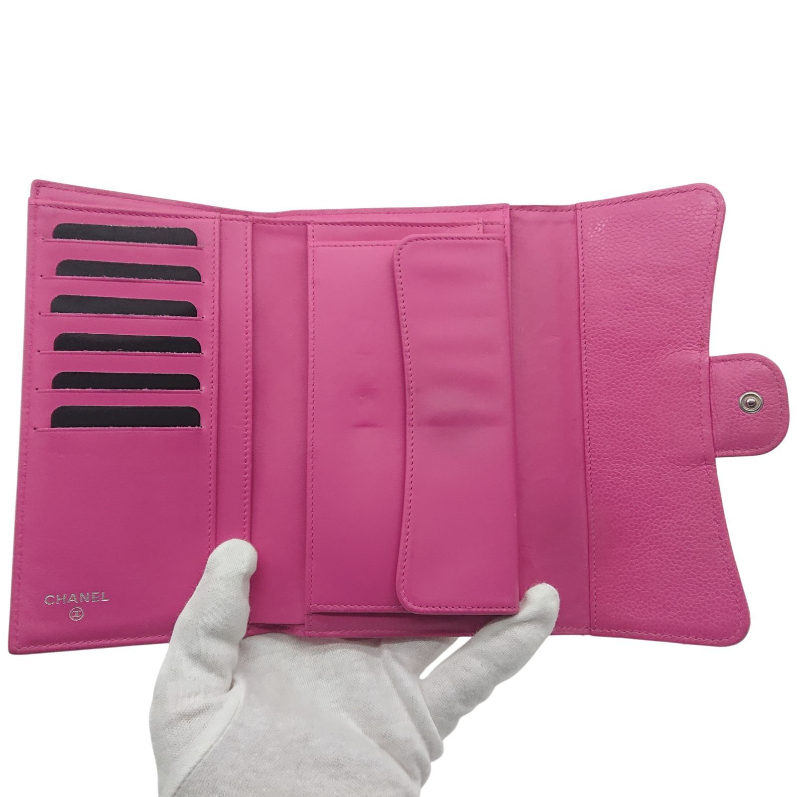 美品】CHANEL シャネル マトラッセ キャビアスキン クラシック ロング