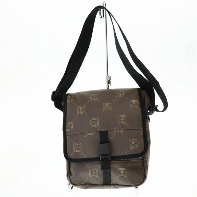 ステューシー STUSSY 90s OLD Monogram Shoulder Bag オールド モノグラム ショルダー バッグ 茶 ブラウン ブランド古着ベクトル  AA 250301