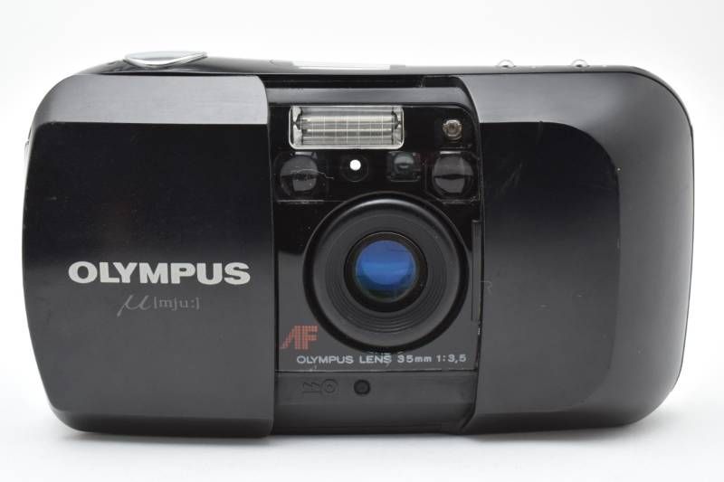 ジャンク】Olympus オリンパス μ[mju:] 初代 黒 ブラック コンパクト