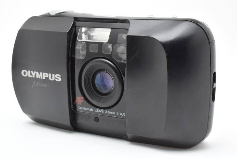 ジャンク】Olympus オリンパス μ[mju:] 初代 黒 ブラック コンパクト