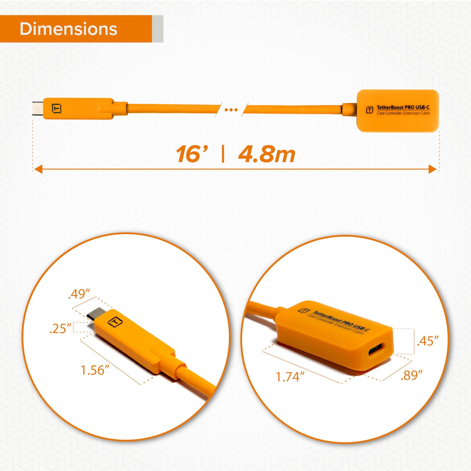 新品 【国内正規品】 テザーツールズ(Tether Tools) TetherToolsテザーブースト プロ USB-C コア コントローラー  エクステンション ケーブル オレンジ TBPRO3-ORG - メルカリ