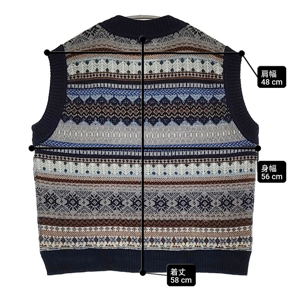 45r ノルディックジャガードの908馬ベスト 45R/45rpm ノルディックジャカードの908馬ベスト（インディゴ） 定価
