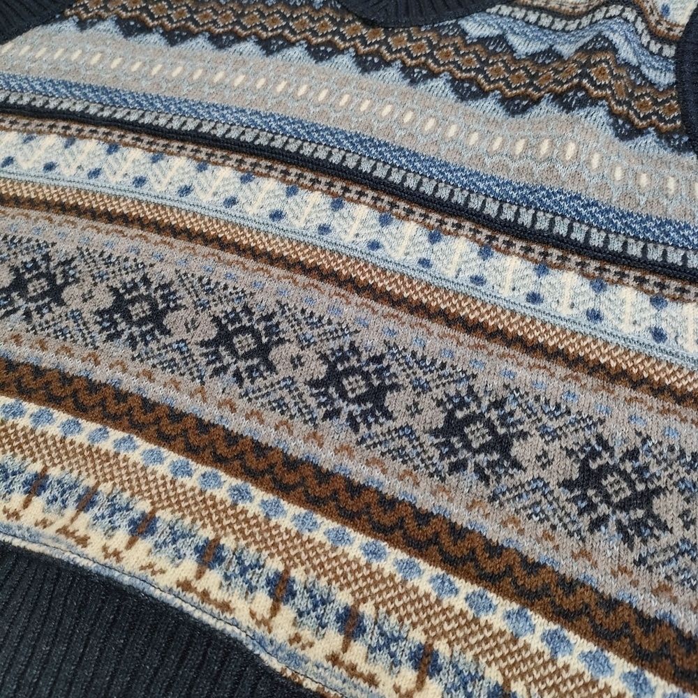 45R/45rpm ノルディックジャカードの908馬ベスト（インディゴ） 定価