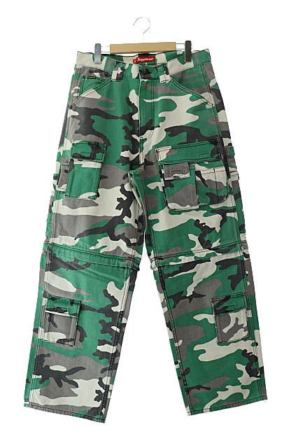 シュプリーム SUPREME 25AW Zip-Off Utility Pant Green Camo
