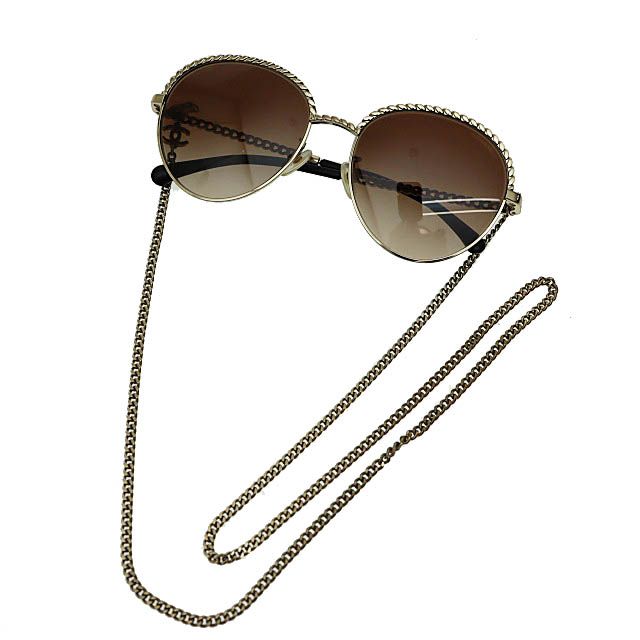 シャネル CHANEL パント シェイプ ココマーク チェーン サングラス